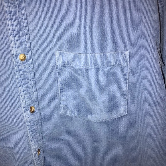 Asos Design Mens Shirt Jacket Blue Corduroy Button Down Collared Size Med Tall - Picture 4 of 8